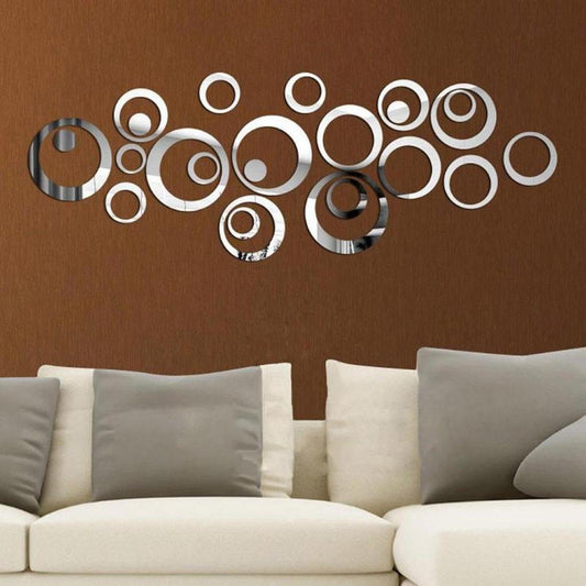 24 Pcs Wall Art Dots & Rings Circle Decor